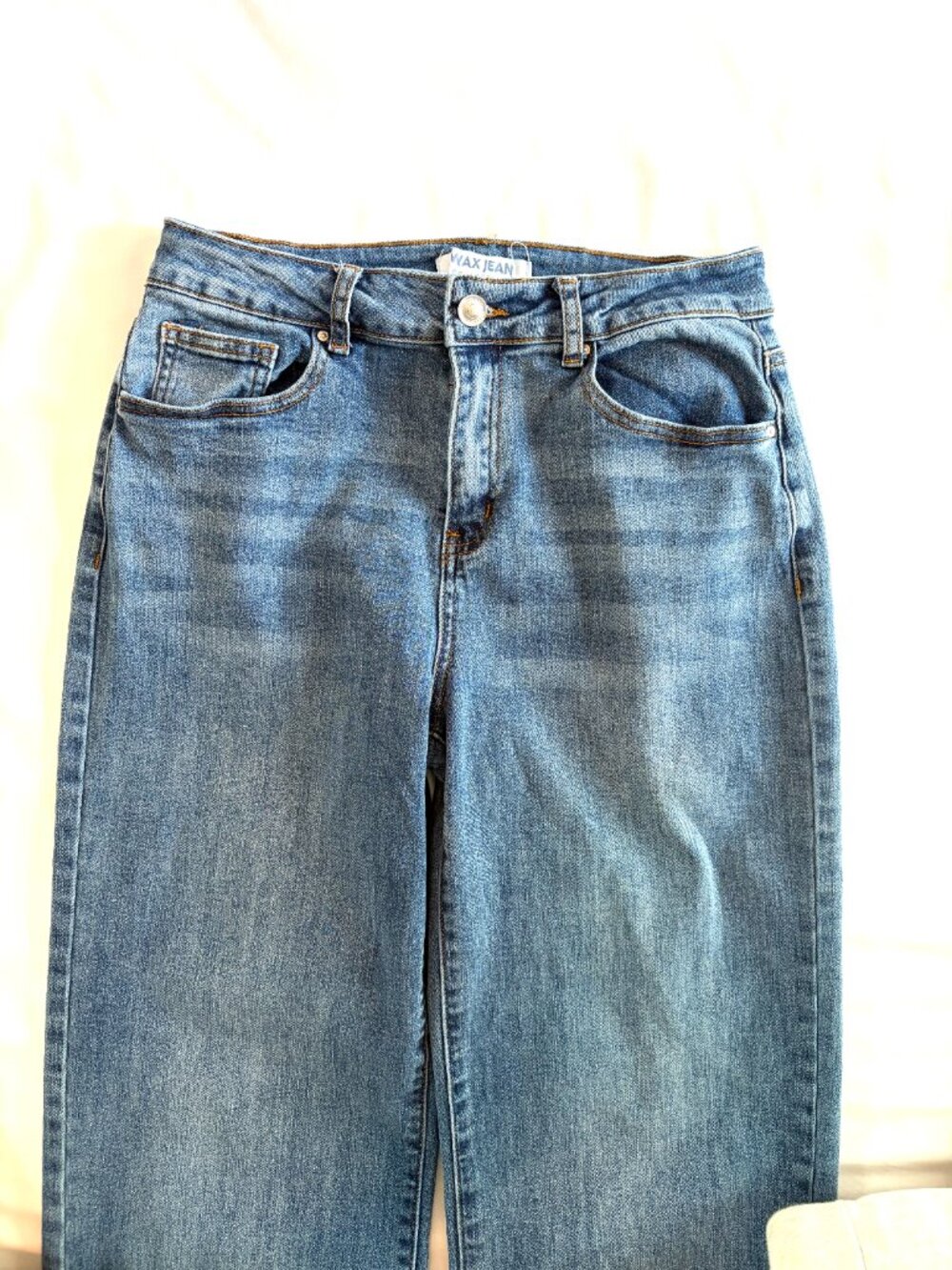 Wax blue jeans 7/28 cotton wide leg - Picture 3 of 8